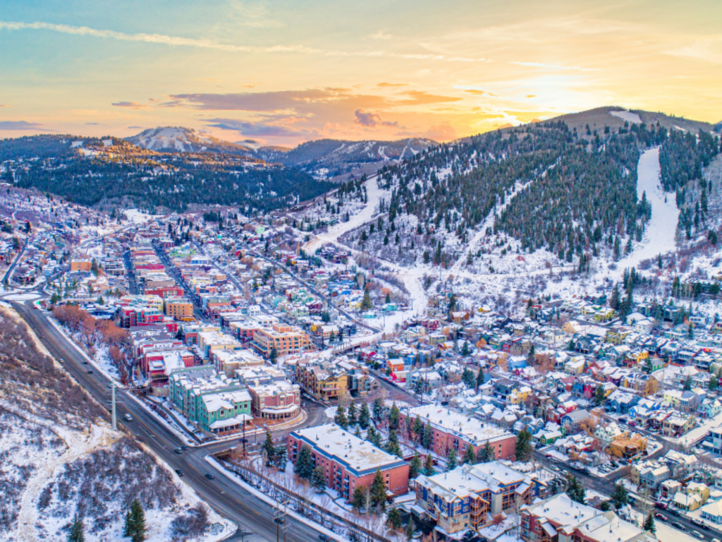 Park City Utah, one of the best places to live for skiing. 